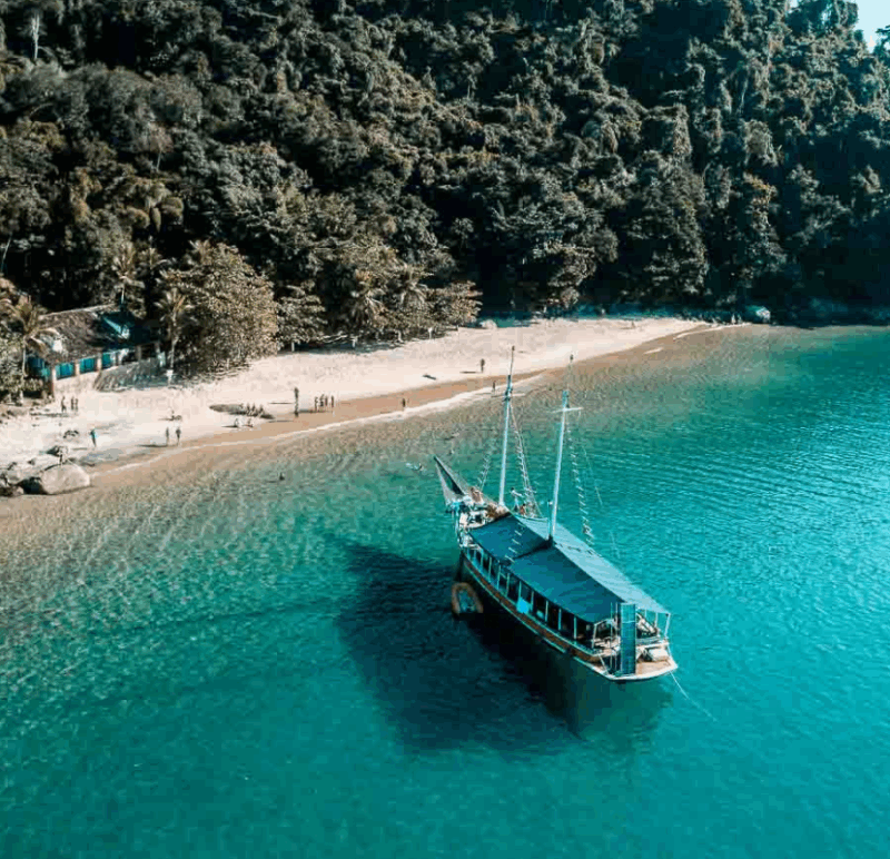 Ilha em Paraty, no Rio de Janeiro (Foto: Partiu Viajar / Reprodução)