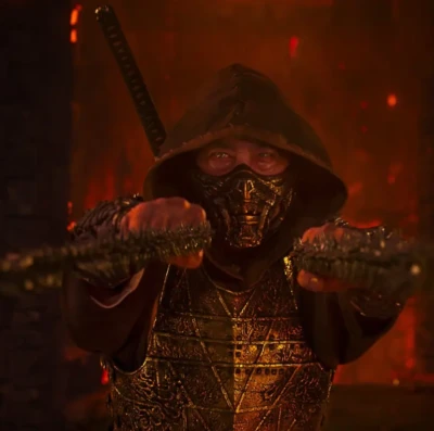 Ao lado de Karl Urban, Hiroyuki Sanada é Scorpion em Mortal Kombat II (Foto: Warner Bros)