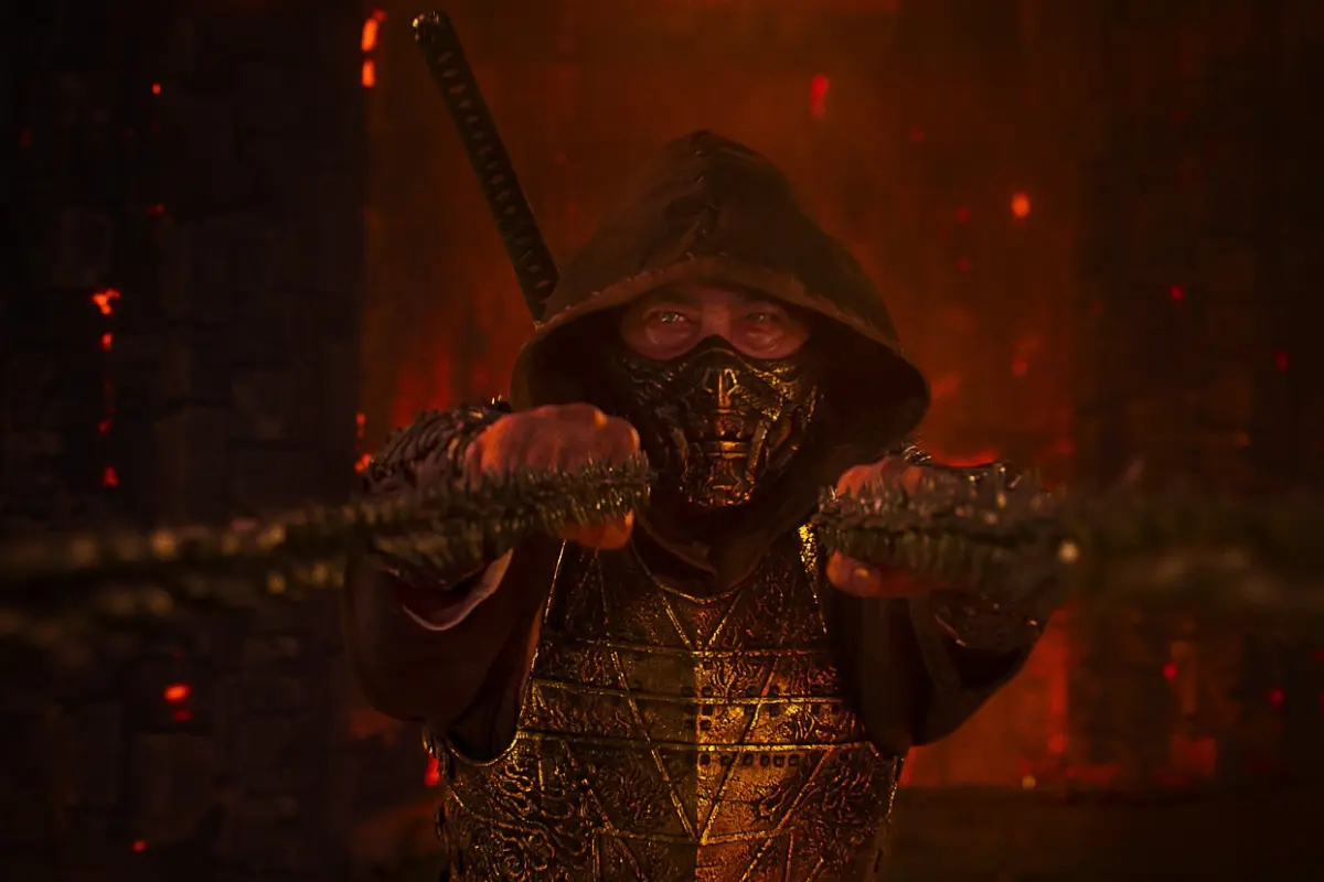 Ao lado de Karl Urban, Hiroyuki Sanada é Scorpion em Mortal Kombat II (Foto: Warner Bros)