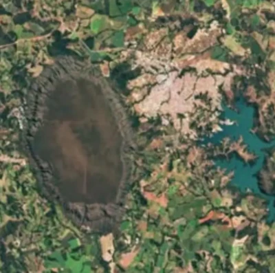 Parque Nacional da Serra de Caldas, em Goiás (Foto NASA)