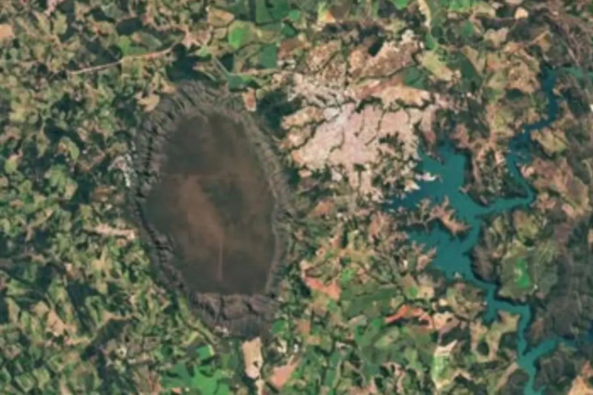 Parque Nacional da Serra de Caldas, em Goiás (Foto NASA)