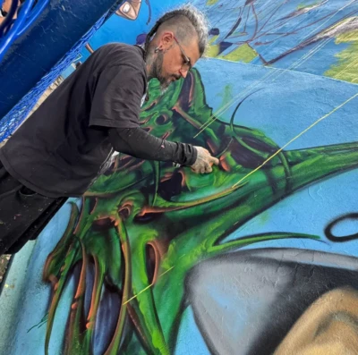 Martim Cererê ganha mural de 80 m² de Adrien Dorme com lendas esquecidas do folclore