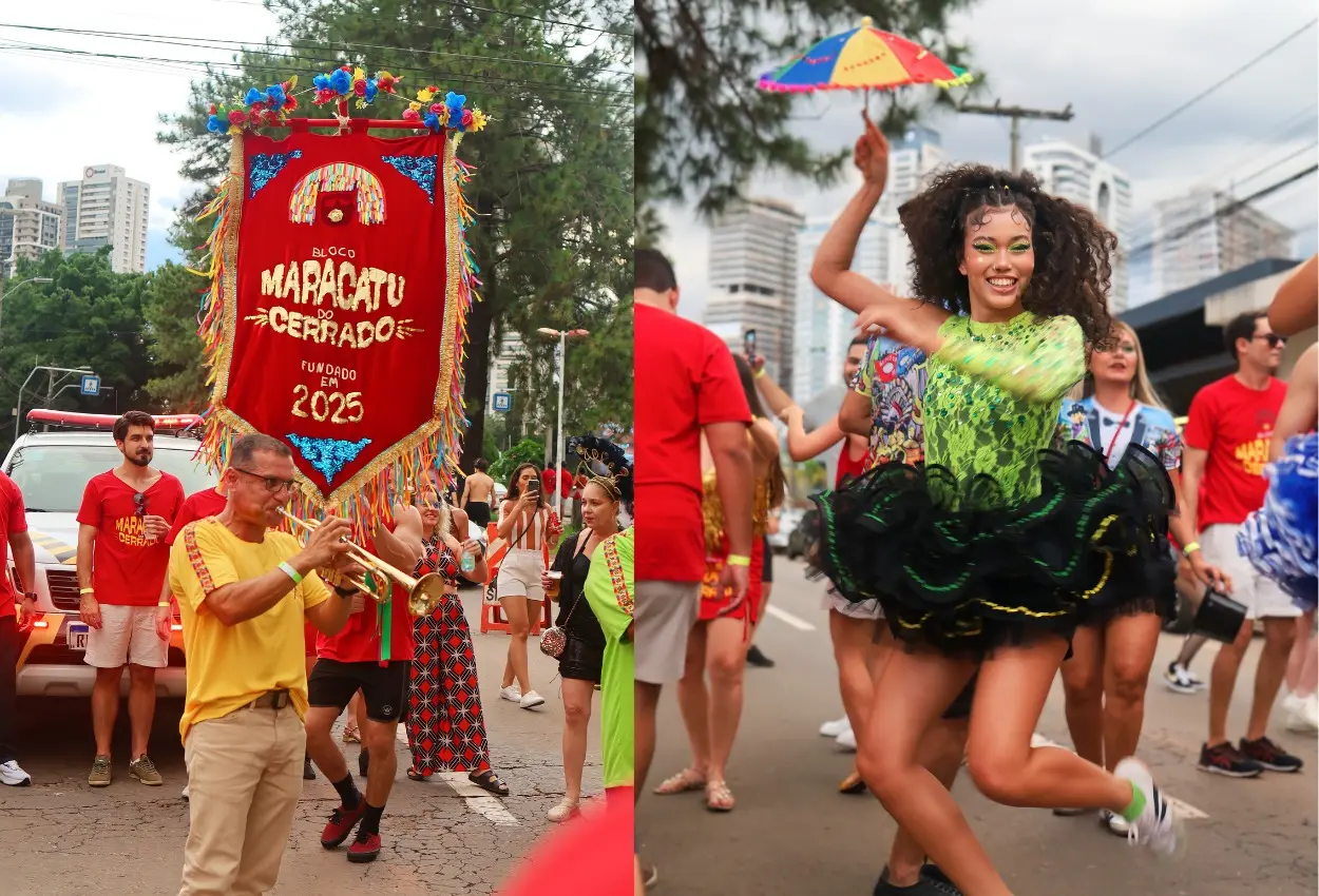 Maracatu do Cerrado transforma Ricardo Paranhos em avenida de Carnaval