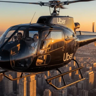Uber anuncia transporte de helicóptero integrado ao app