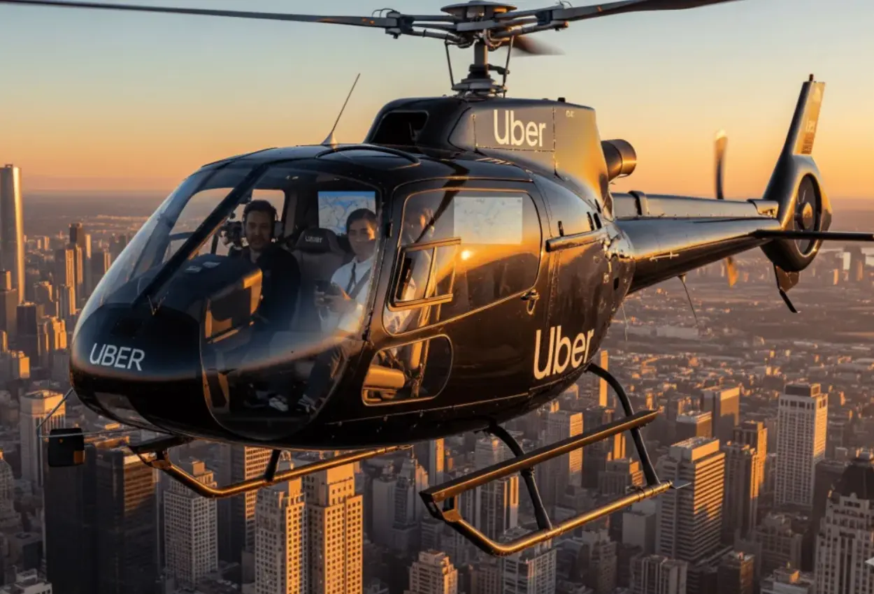 Uber anuncia transporte de helicóptero integrado ao app