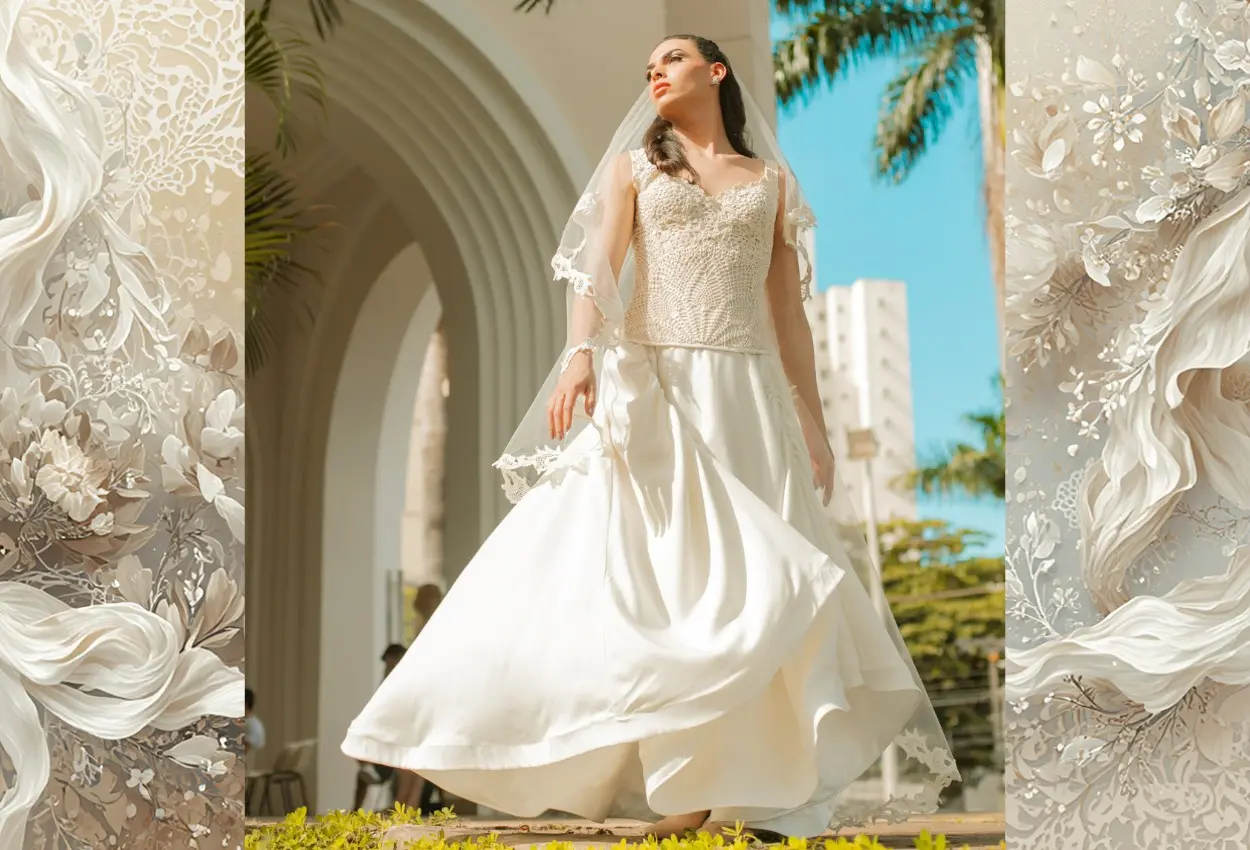 Vestido de noiva que marcou cena surpreendente em “Coração Acelerado” nasce em ateliê de Goiânia e ganha destaque nacional