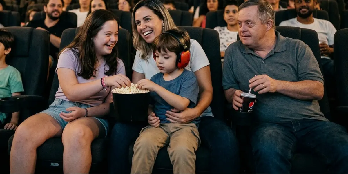 Cinema inclusivo para pessoas com Síndrome de Down será destaque no Aparecida Shopping