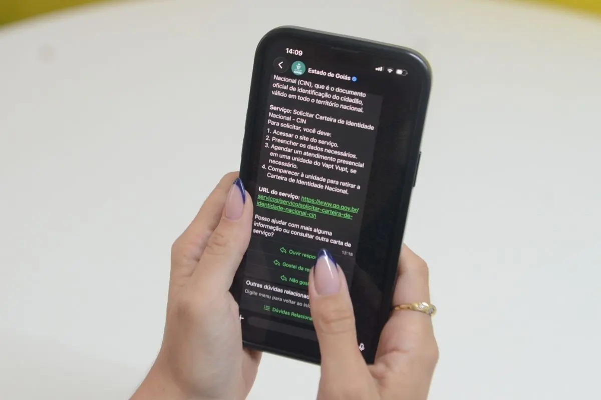 Renovação de CNH e Identidade em Goiás podem ser feitos por WhatsApp; saiba como