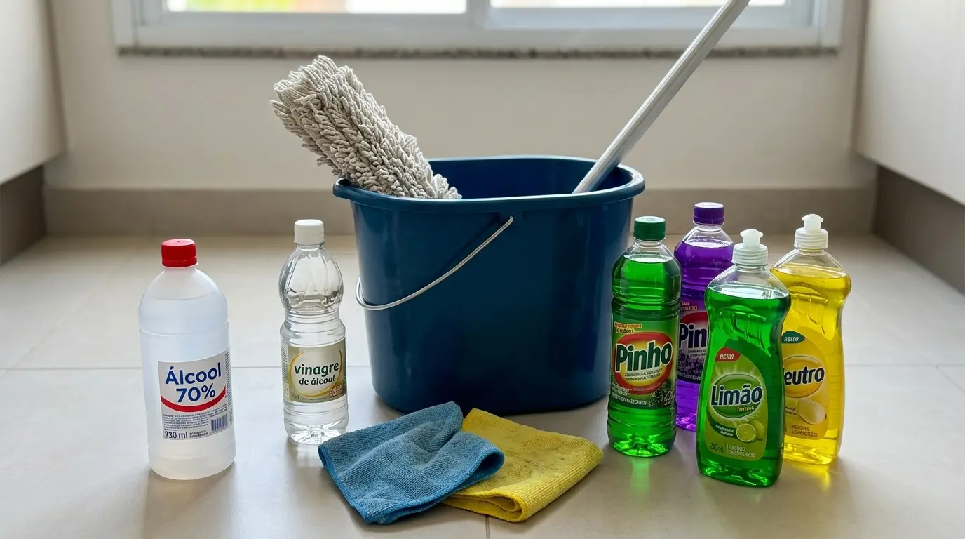 Álcool 70%, vinagre, detergente e desinfetante: saiba quando e como usar cada produto