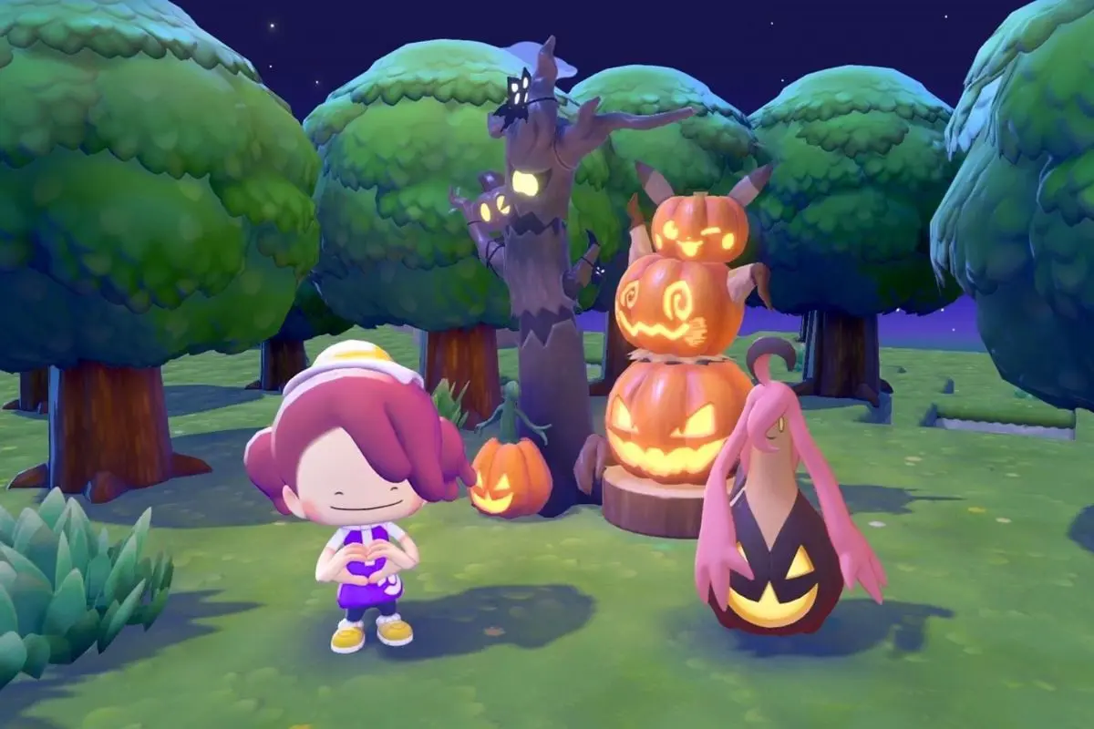 Pokémon Pokopia ganha Halloween com Pumpkaboo, doces e decoração sombria