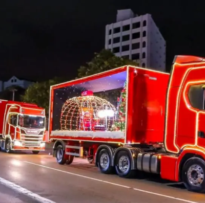 Caravana de Natal da Coca-Cola anuncia passagem por 11 cidades de Goiás em 2026